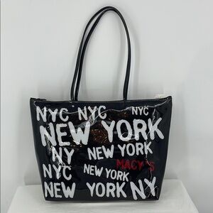 Macy's Black New York Tote Bag